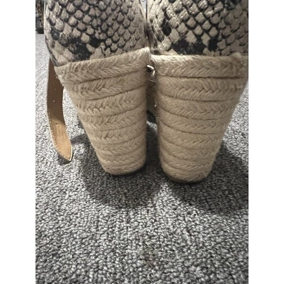 Nine West Adell Espadrille Snake Print Wedge Sandals Size 10 - Picture 6 of 7